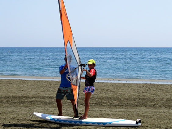 First Windsurf Lesson for Kids
